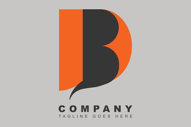 Modelo de diseño vectorial de la letra B del logotipo