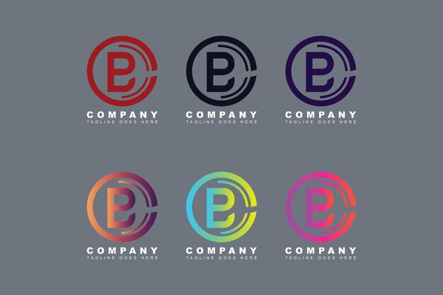 Modelo de diseño vectorial de la letra B del logotipo