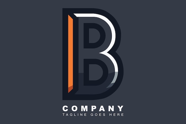 Modelo de diseño vectorial de la letra B del logotipo