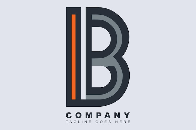 Modelo de diseño vectorial de la letra B del logotipo