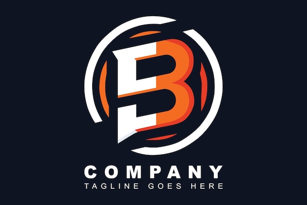 Modelo de diseño vectorial de la letra B del logotipo