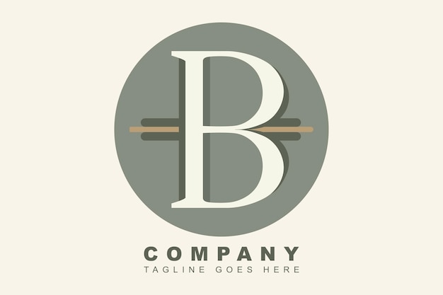 Modelo de diseño vectorial de la letra B del logotipo