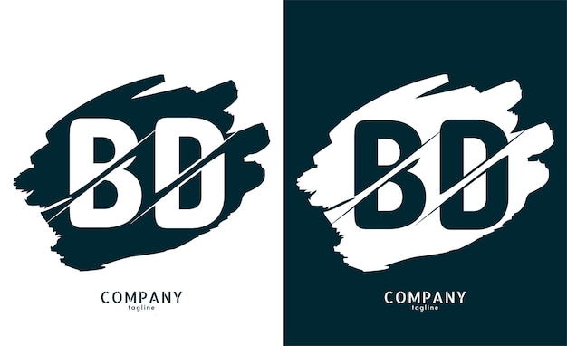 Modelo de diseño vectorial de letras del logotipo BD NOVO