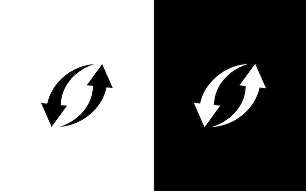 Modelo de diseño vectorial de logotipo de flecha de intercambio profesional minimalista Flecha de intercambio