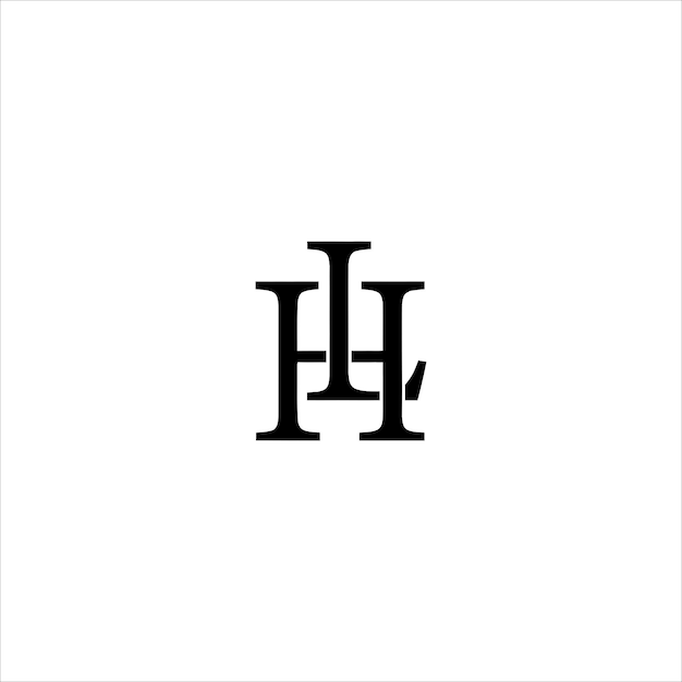 Modelo de diseño vectorial del logotipo HL o LH