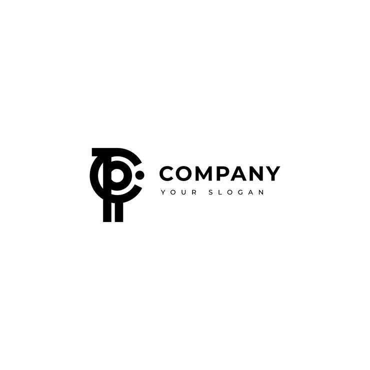 Vector modelo de diseño vectorial del logotipo de la letra fp moderna