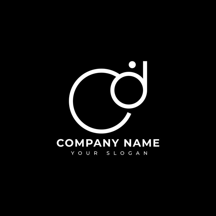 Vector modelo de diseño vectorial del logotipo de la letra moderna cd
