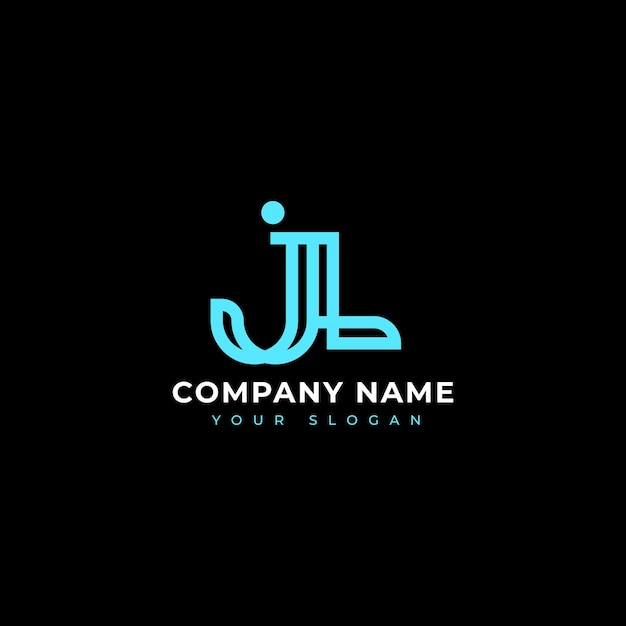 Modelo de diseño vectorial moderno del logotipo de la letra jl