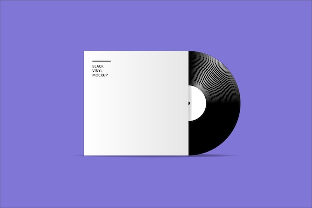 Modelo de diseño de vinilo negro