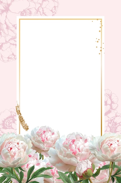Modelo editable Diseño de marco floral vintage