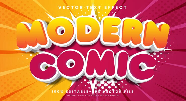 Vector modelo de efecto de texto editable en estilo de juego de dibujos animados modernos