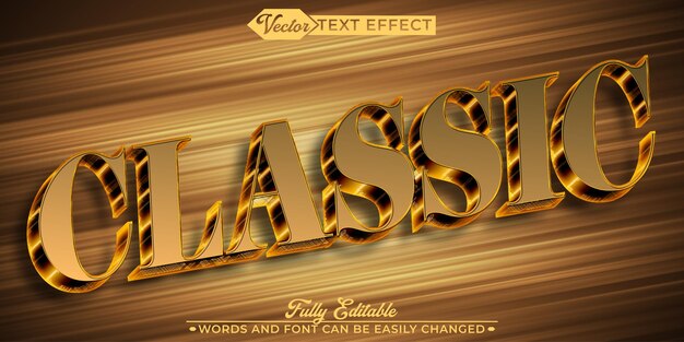 Modelo de efectos de texto editable vectorial clásico de lujo
