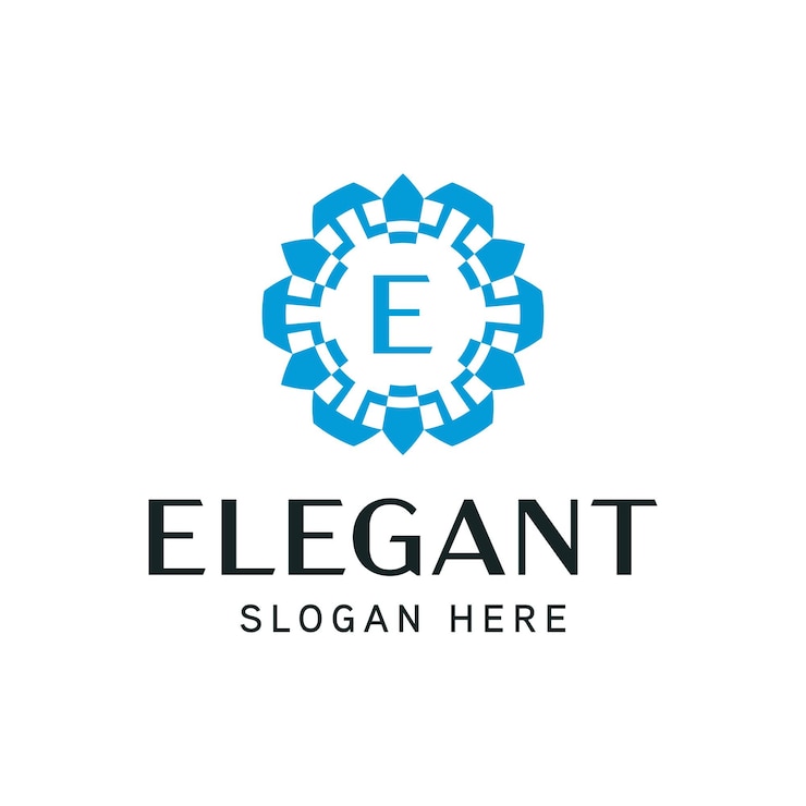 Vector modelo de emblema floral refinado para la identidad de negocios de lujo