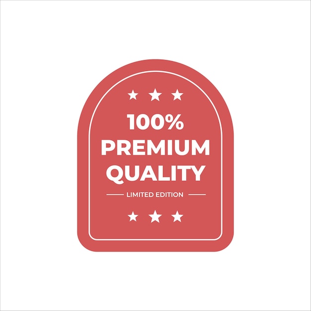 Modelo de etiqueta de insignia de calidad original y premium