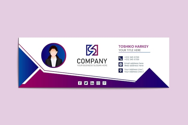 Modelo de firma de correo electrónico de una empresa inmobiliaria moderna