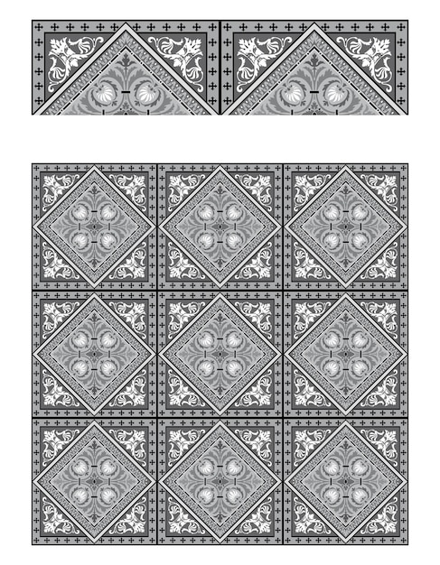 Modelo floral sin costuras de estilo Art Nouveau en una paleta vintage