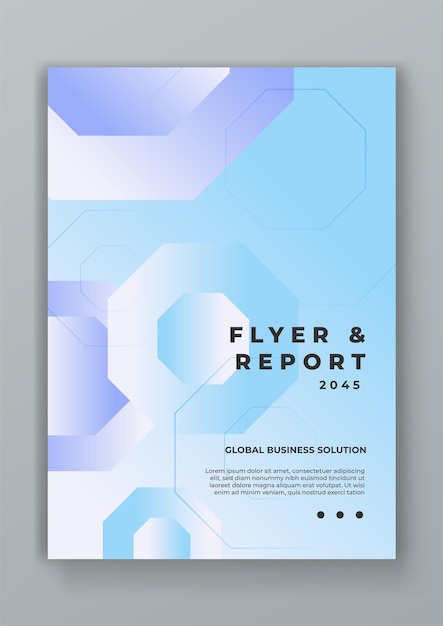 Modelo de folleto corporativo de negocios modernos con forma geométrica para el informe anual de la revista póster presentación de negocios cartera volante banner sitio web