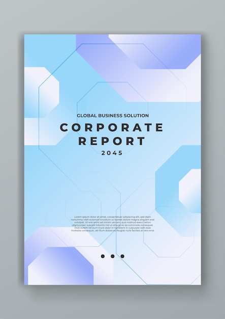Modelo de folleto corporativo de negocios modernos con forma geométrica para el informe anual de la revista póster presentación de negocios cartera volante banner sitio web
