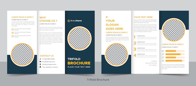 Modelo de folleto triple para empresas creativas