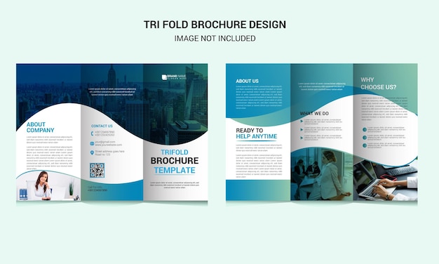 Modelo de folleto triple para empresas creativas