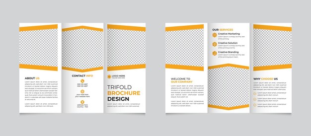 Modelo de folleto triplete