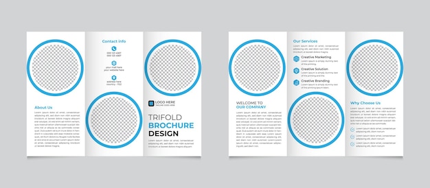 Modelo de folleto triplo