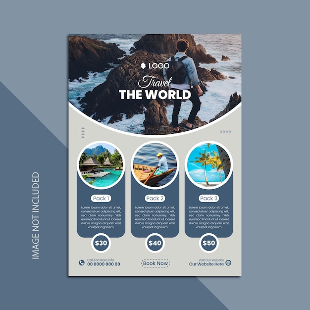 Modelo de folleto de viaje para agencia de viajes