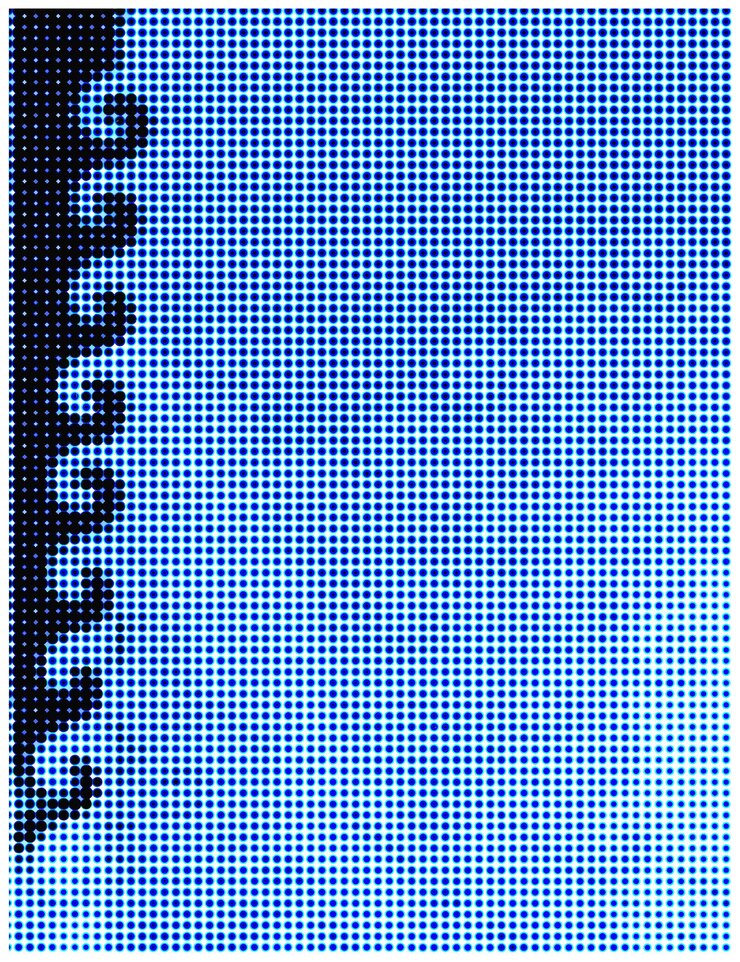 Vector modelo de fondo de medio tono azul espacio de copia diseño de fondo contemporáneo abstracto