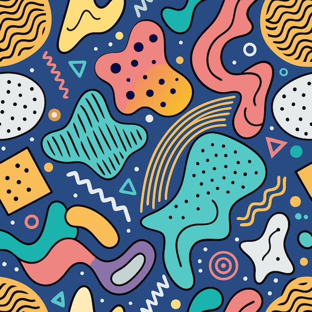 Modelo de formas geométricas abstractas con colores