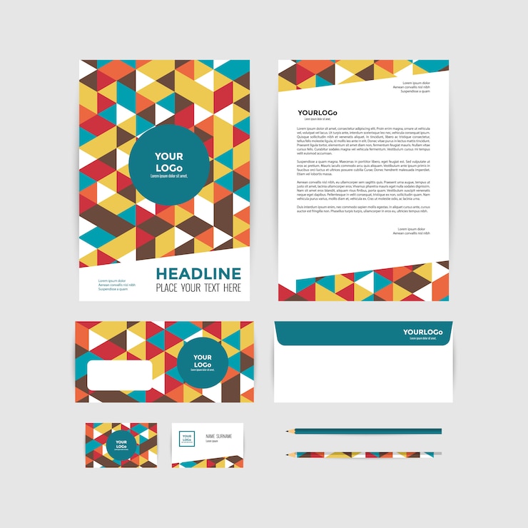 Vector modelo de identidad corporativa