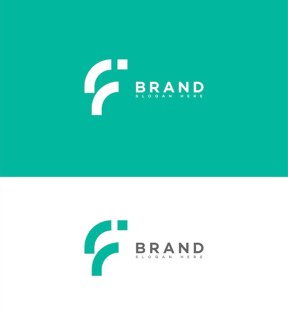 Modelo de identidad de marca del icono del logotipo de la letra FI