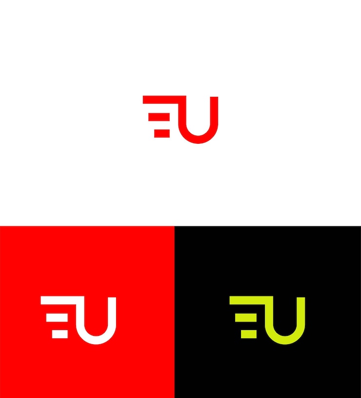 Vector modelo de identidad de marca con el logotipo de la ue