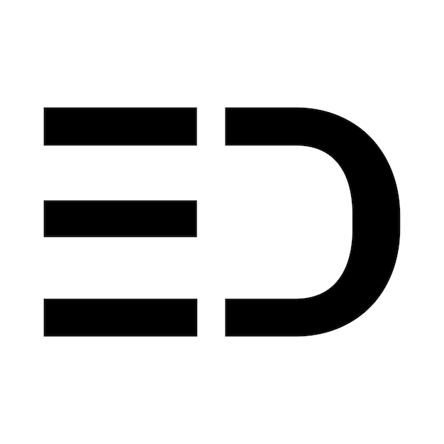 Vector modelo de imagen vectorial de diseño de letras o íconos de ed