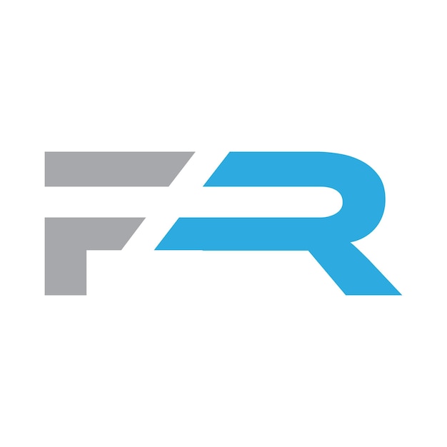 Modelo de imagen vectorial de diseño de letras o íconos de FR