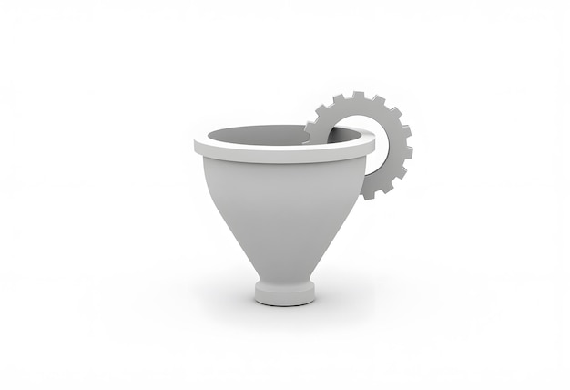 Modelo de impresión 3D de embudo de utilidad de plástico de forma redonda