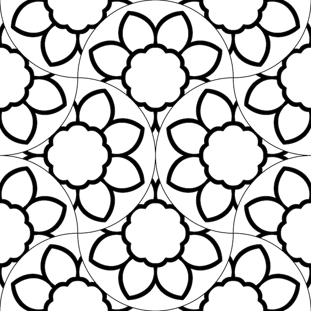 Modelo inconsútil abstracto de la escala de pescados de la mandala. Baldosas ornamentales, fondo de mosaico. mosaico floral