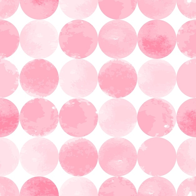 Modelo inconsútil del círculo rosado de la acuarela