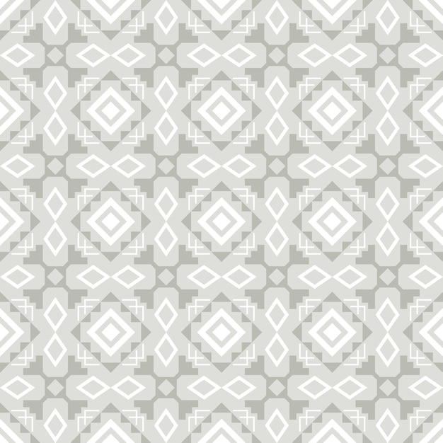 Modelo inconsútil elegante ornamental del azulejo gris y blanco, ejemplo del vector