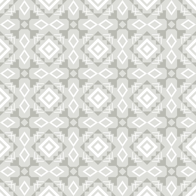 Modelo inconsútil elegante ornamental del azulejo gris y blanco, ejemplo del vector