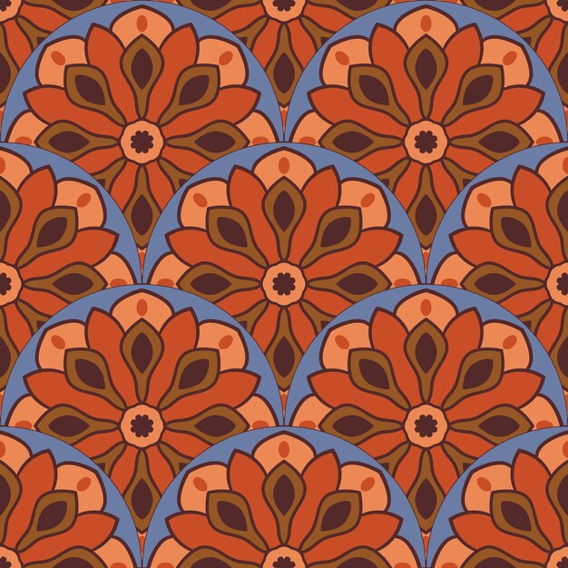 Modelo inconsútil de la escala de peces geo abstracto. Baldosas ornamentales, fondo de mosaico. Infinito de patchwork