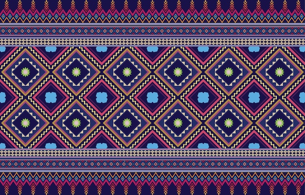 Modelo inconsútil monocromático étnico. Fondo con motivos geométricos aztecas. Imprimir con un tribal
