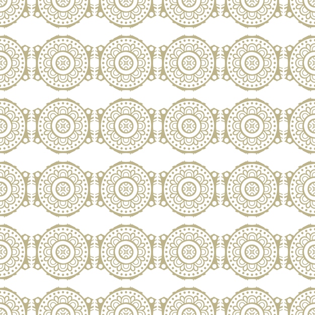 Modelo inconsútil oriental y ornamental, estilo mandala