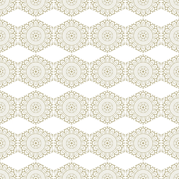 Modelo inconsútil oriental y ornamental, estilo mandala