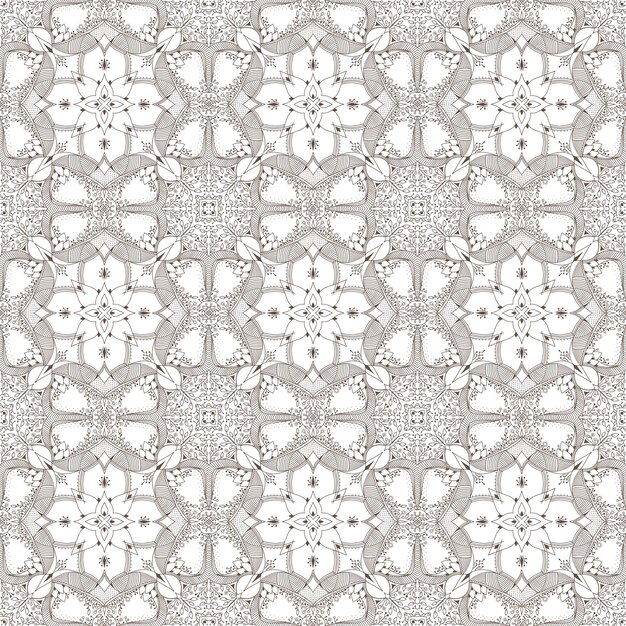 Modelo inconsútil ornamental, geométrico, floral.