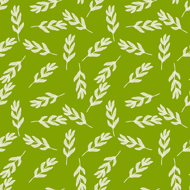Modelo inconsútil de la rama linda. Fondo de hoja de arte abstracto. Papel pintado de la naturaleza. Para diseño de telas, estampado textil, envoltura, funda. Ilustración vectorial simple.