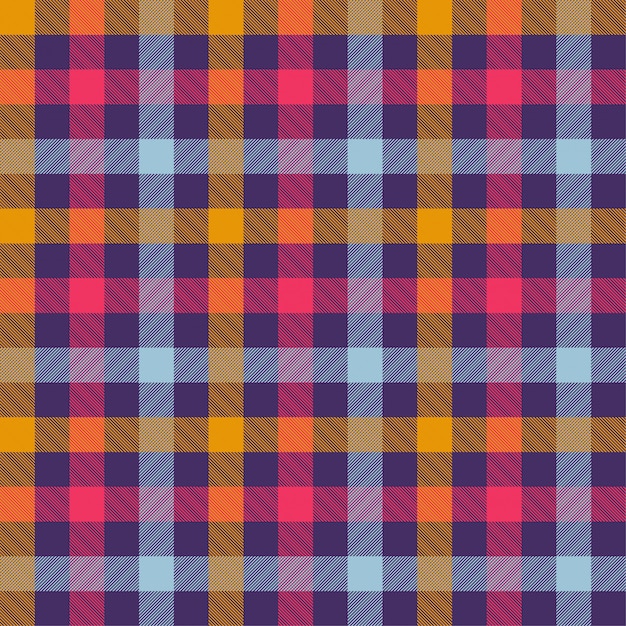 Modelo inconsútil del vector del color anaranjado del tartán
