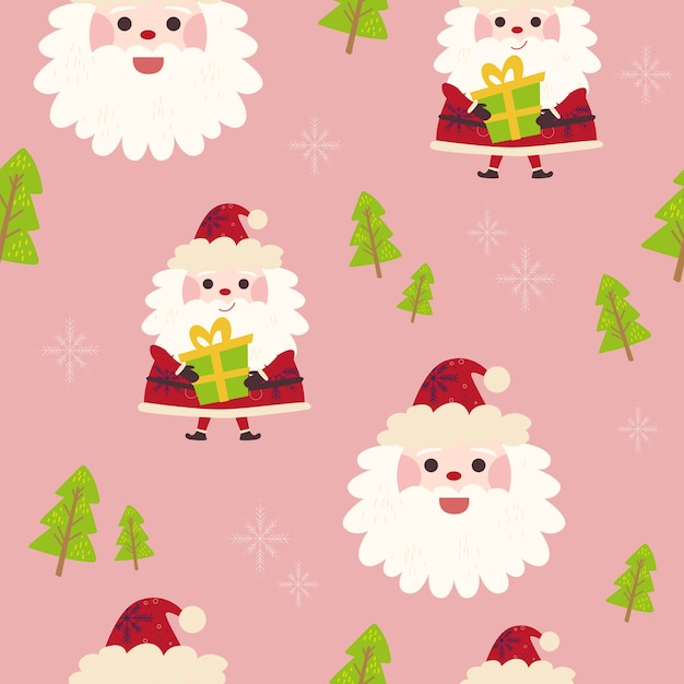 Modelo inconsútil del vector de la Navidad de Papá Noel.
