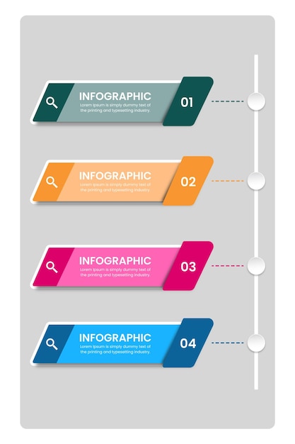 Modelo de infografía moderna con números