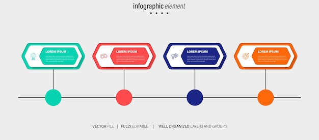 Modelo de infografía de la tabla de contenidos de diseño vectorial moderno