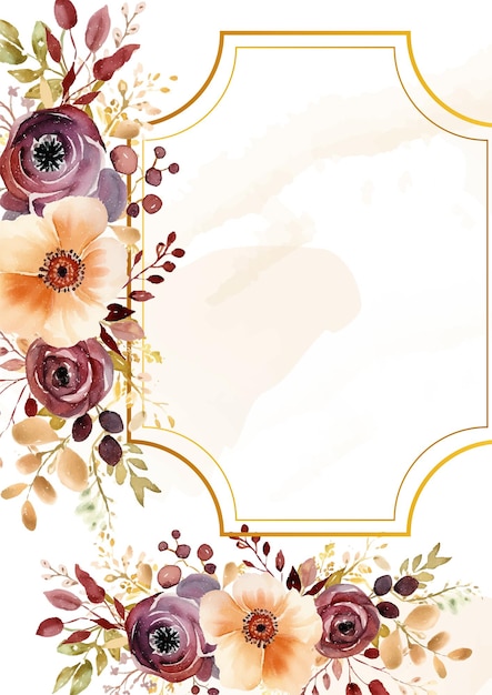 Modelo de invitación de fondo moderno rojo blanco y beige con floral y flor